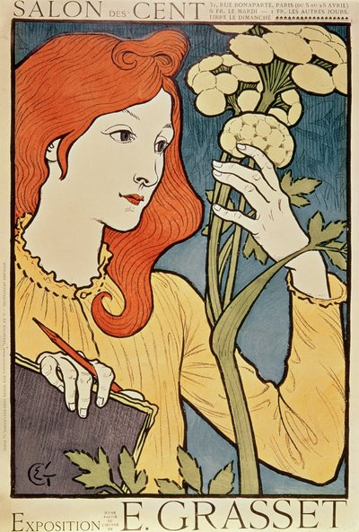 Salon des Cent, 1894 (litografia a cores) de Eugene Grasset